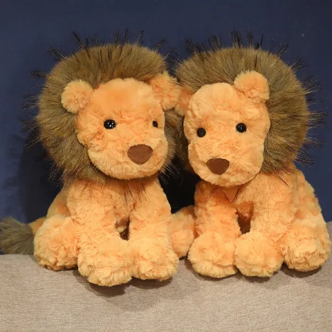 Simulation Süß Plüschtier Löwe Kuscheltier Puppe Weich Flauschig Löwe Figur Kinder Geschenk Heimdekoration