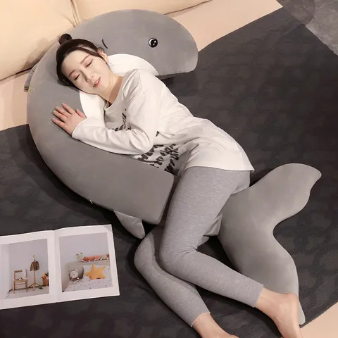 Cute Long Shark Plush Toy Stuffed Animal Soft Pillow Cushion Sleeping Companion