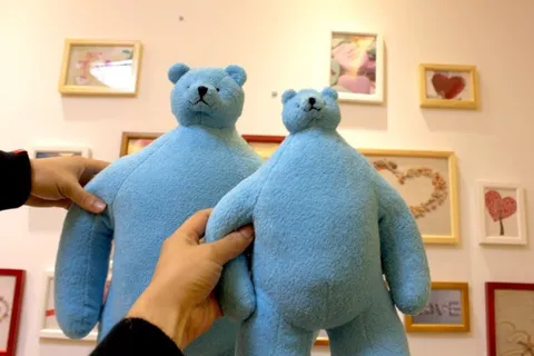 Cute Small Head Bear Plush Toy Stuffed Animal Soft Cartoon Doll Creative Companion Pillow Gift For Kids Teens