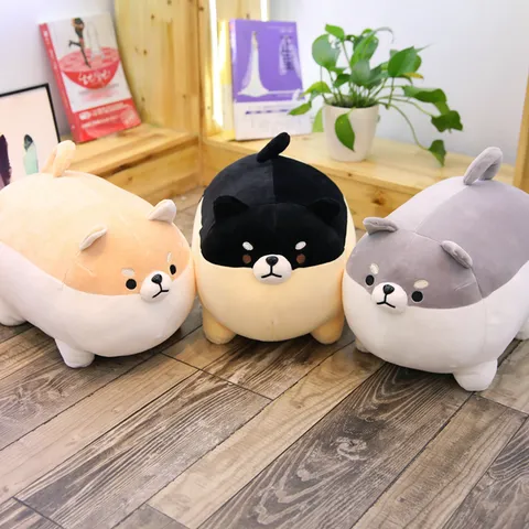 Cute Shiba Inu Plush Toy Soft Stuffed Animal Pillow Cute Corgi Dog Doll Hugging Pillow Bedroom Companion Gift
