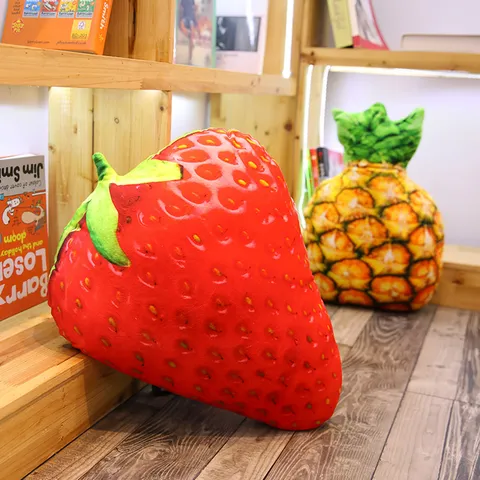 Simulation Vegetable and Fruit Plush Pillow Cute Stuffed Toy Office Chair Cushion Home Sofa Decor