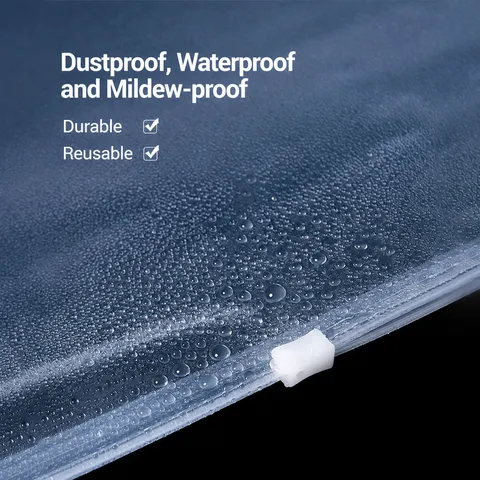 PEVA Bolsa de Almacenamiento Transparente con Cremallera Esmerilada Impermeable A Prueba de Polvo Bolsa Organizadora para Zapatos Ropa Ropa Interior Calcetines