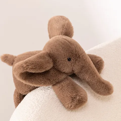 Cute Elephant Plush Toy Soft Stuffed Animal Doll Hugging Pillow Bedtime Companion Birthday Gift for Kids