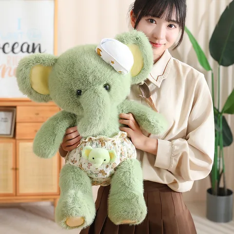 Cute Elephant Fox Plush Toy Stuffed Animal Soft Doll Baby Soothing Sleeping Pillow Kids Gift Home Decor