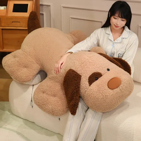 Giant Plush Dog Stuffed Animal Toy Cute Puppy Body Pillow Soft Hugging Companion Cushion Kawaii Room Decor Gift