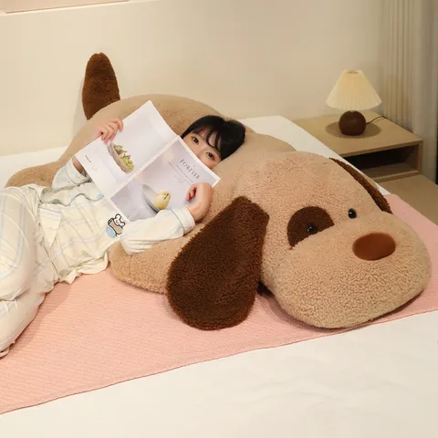Giant Plush Dog Stuffed Animal Toy Cute Puppy Body Pillow Soft Hugging Companion Cushion Kawaii Room Decor Gift