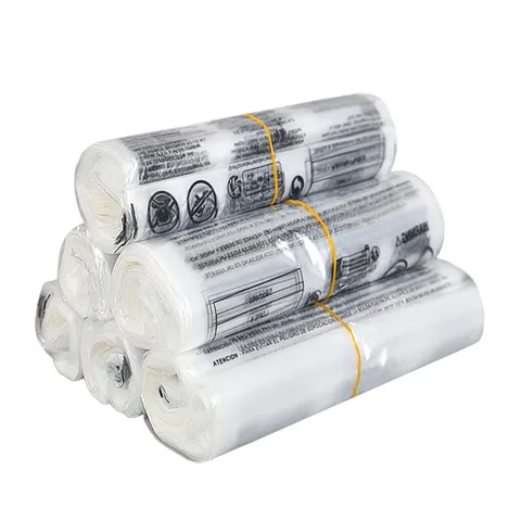 Transparent PE Self Sealing Warning Bags Multi Language Choke Warning Packaging Bags For Apparel Storage