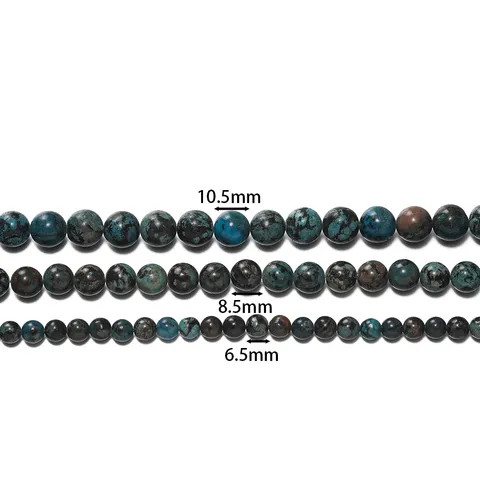 Design Original Pierre Naturelle Teintée Perles en Vrac Fil de Pierres Semi Précieuses Rondes pour Bijoux Fai da Te Bracelet Collier Artisanat