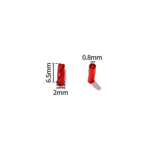 Perline Colorate in Vetro a Spirale Bugle Beads Perline Cilindriche Lucide per Bracciali Fai da Te Nappine Gioielli Materiale Artigianale