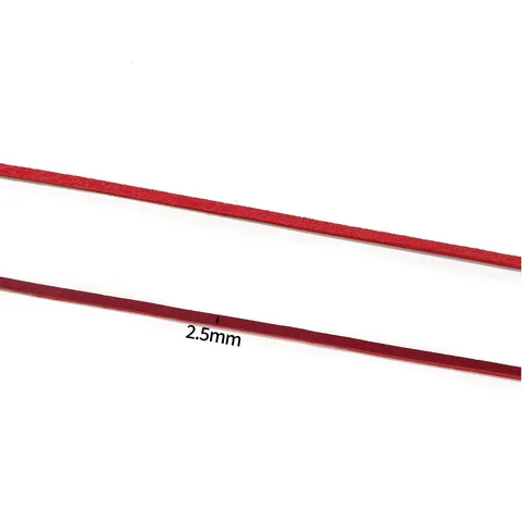 Cordón de Ante Sintético PU Para Joyería DIY Pulsera Collar Hilo Trenzado Plano de Terciopelo Sintético Material