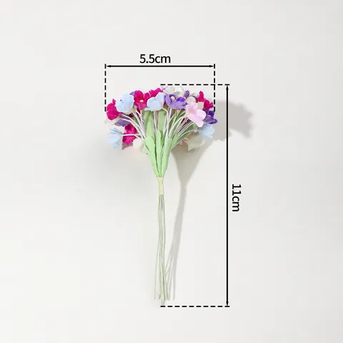 Handmade Mini Simulation Gypsophila Paper Flower Bouquet For Gift Box Cake Decoration DIY Flower Crafts Supplies