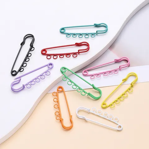 Spille di Sicurezza in Metallo Verniciato Colorato Grandi Spille Multiforo Fai da Te Accessori per Gioielli per Vestiti Borse Decorazione