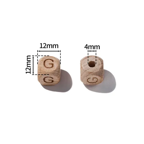 Natürliche Buchenholz Würfel Alphabet Buchstaben Perlen Lose Holzperlen Quadrate Für Kinder Früherziehung DIY Schmuck Basteln