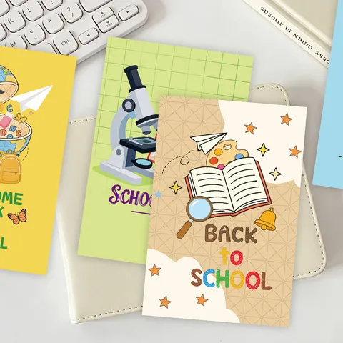 Back To School Cartoline Cartoon DIY Decorazione Quaderno Piccole Carte Cartoleria Studenti
