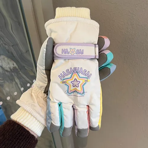 Gants De Ski D'Hiver Chauds Pour Femmes Et Enfants Polaire Épaisse Coupe-Vent Imperméable Thermique Cyclisme Gants Tactiles