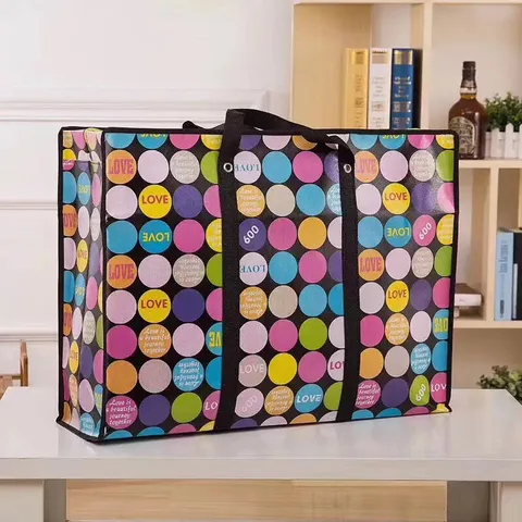 Bolsa de Almacenamiento No Tejida Impermeable y Gruesa Gran Capacidad Mudanza Equipaje Organizador Bolso con Asas de Cremallera