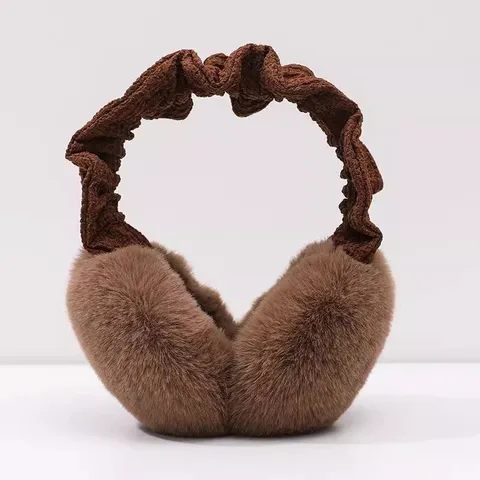 Verdickte Plüsch Warme Ohrmuscheln Winter Weiche Falsche Kaninchenfell Ohrenwärmer Outdoor Kaltes Wetter Ohrmuscheln Für Damen