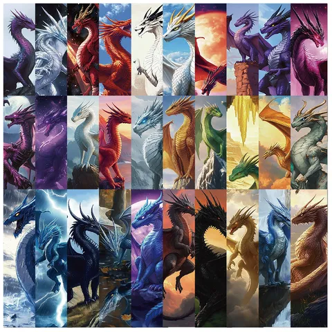 Cartoon Retro Dragon Wings Paper Bookmarks Fantasy Monster Reading Book Markers Desk Decor Student Stationery