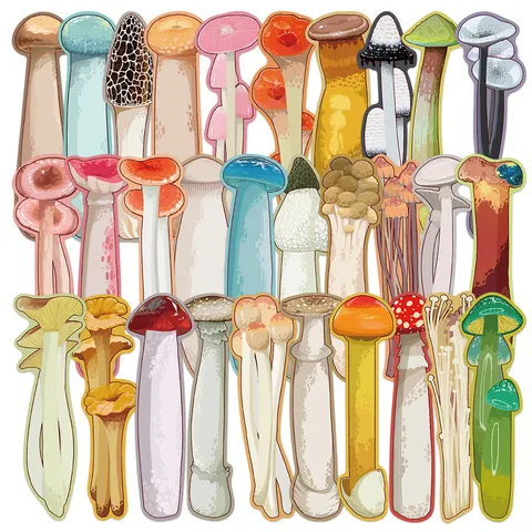 Cute Cartoon Mushroom Bookmarks Set Paper Page Markers For Students Reading Book Decorative Page Clips Stationery