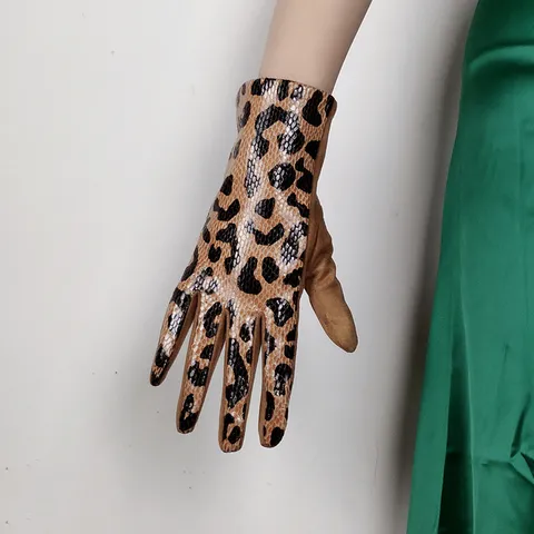 Γυναικεία Μόδα Λεοπάρ Faux Suede Γάντια Χειμώνα Ζεστά Αντιανεμικά Touch Screen Γάντια Casual Καθημερινή Οδήγηση Mittens