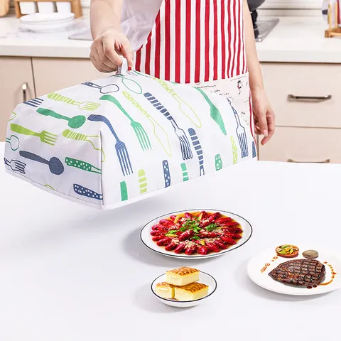 Foldable Insulated Food Cover Rectangle Dish Protector Aluminum Foil Dustproof Warm Keep Meal Cover Kitchen Dining Tool