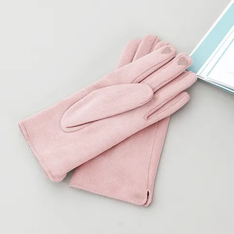Γυναικεία Ζεστά Γάντια Χειμώνα με Φόδρα Fleece Παχύ Σουέτ Γάντια Αφής Αντιανεμικά Γάντια Ποδηλασίας