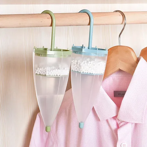 Umbrella Shaped Wardrobe Dehumidifier Box Creative Hanging Moisture Absorber Proof Desiccant For Home Closet