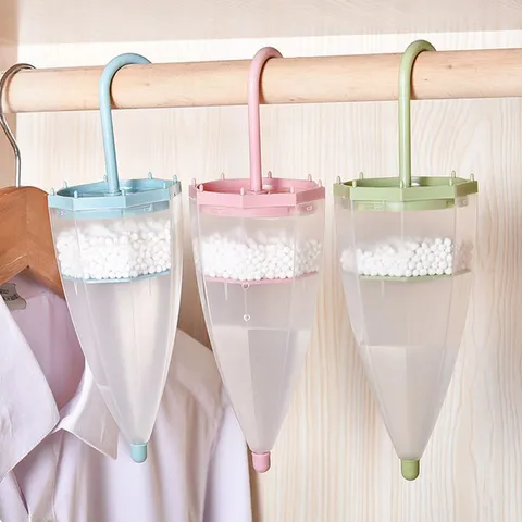 Umbrella Shaped Wardrobe Dehumidifier Box Creative Hanging Moisture Absorber Proof Desiccant For Home Closet