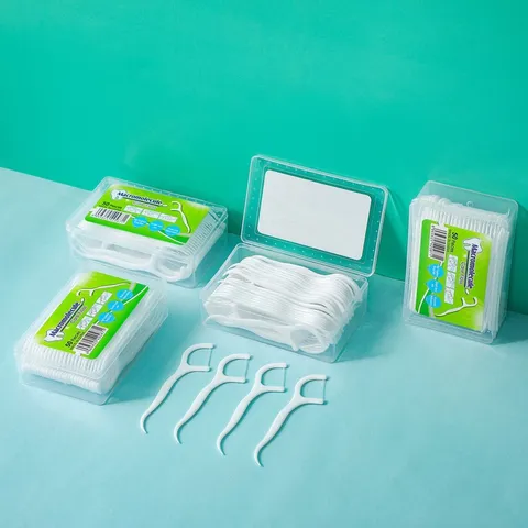 Portable Disposable Dental Floss Picks Box High Tension Plastic Dental Floss Box Toothpicks For Home Oral Cleaning