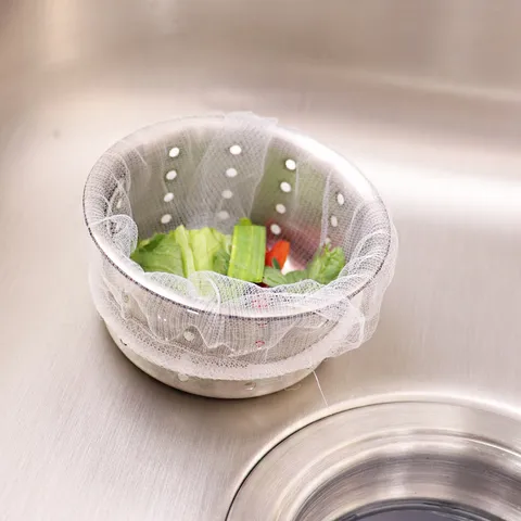 Kitchen Sink Filter Mesh Bags Anti Clogging Garbage Net Disposable Strainer Polyester Household Cleaning Supplies