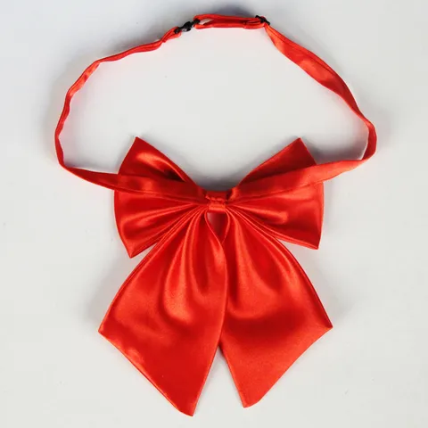 Femmes Couleur Unie Soie de Polyester Nœud Papillon JK Uniforme Étudiant Professionnel Hotesse de l'Air Nœud Fleur de Col