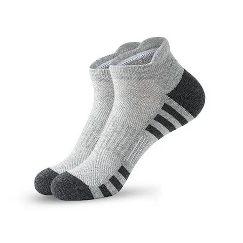 Men Athletic Sports Socks Breathable Mesh Towel Bottom Running Low Cut Socks Casual Cotton Blend Footwear