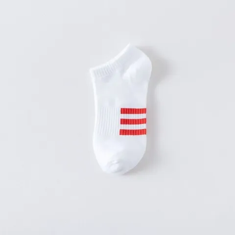 Men Summer Thin Cotton Short Socks Breathable Casual Striped Athletic Boat Socks