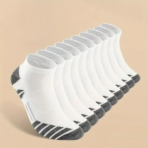 Men's Sports Running Socks Thickened Towel Bottom Breathable Sweat Absorbent Short Athletic Boat Socks Fitness