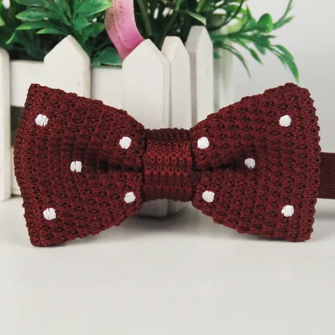 Herren Gestrickte Punkte Fliege Britisch Lässig Hochzeit Geschäft Polyesterseide Fliege Mode Halsschmuck Zubehör