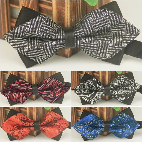 Herren Polyester Fliege Pfeilform Geometrisches Muster Handgemachte Fliege Für Geschäftsbankett Hochzeit Party