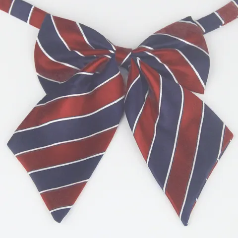 Polyester Gestreift JK Uniform Krawatte Fliege Kragen Blume Set Schule Schüler Geschäft Formale Kleidung Halsbekleidung Zubehör