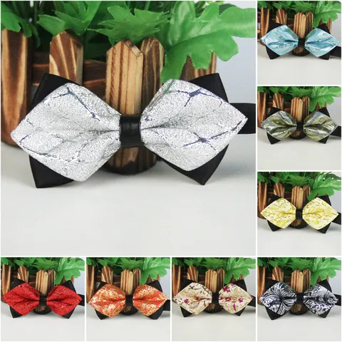 Herren Brokat Fliege Klassisches Geometrisches Muster Hochzeit Party Formelle Fliege Verstellbare Halsbekleidung Stilvoll