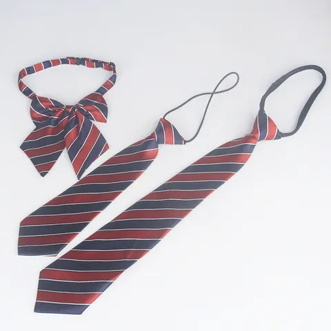 Polyester Gestreift JK Uniform Krawatte Fliege Kragen Blume Set Schule Schüler Geschäft Formale Kleidung Halsbekleidung Zubehör