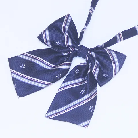 Koreanischer Stil JK Uniform Fliege Schleife Polyesterseide Krone Gestreift Preppy Halsschmuck Damen Mode Accessoires