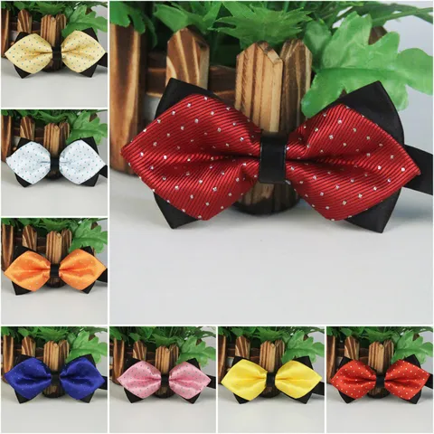 Herren Polyester Polka Dot Fliege Klassische Hochzeit Business Party Fliege Mode Bräutigam Halsschmuck Verstellbar