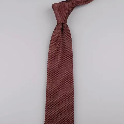Herren Business Casual Gestrickte Krawatte Einfarbig Polyester Schmaler Spitzer Halsbinder Mode Hochzeit Party Halsschmuck
