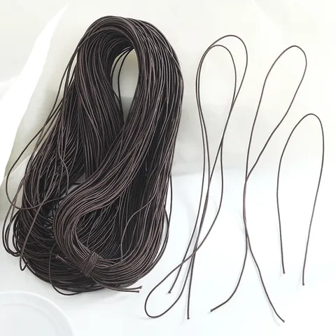 Cordón Elástico de Alta Elasticidad Café Redondo Abalorios Cuerda Para DIY Hecho a Mano Joyería Tejiendo Pulsera Material