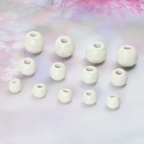 High Temperature Ceramic Loose Beads Round Colorful Glazed Beads For DIY Jewelry Making Bracelet Necklace Craft