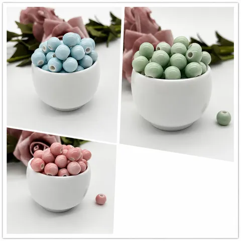 Colorful Ceramic Loose Beads DIY Jewelry Accessories For Bracelet Necklace Weaving Material Craft Making
