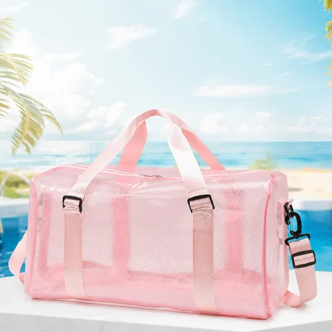 Große Wasserdichte PVC Mesh Reisetasche Outdoor Camping Drifting Strand Fitness Sport Gepäcktasche Für Damen Herren
