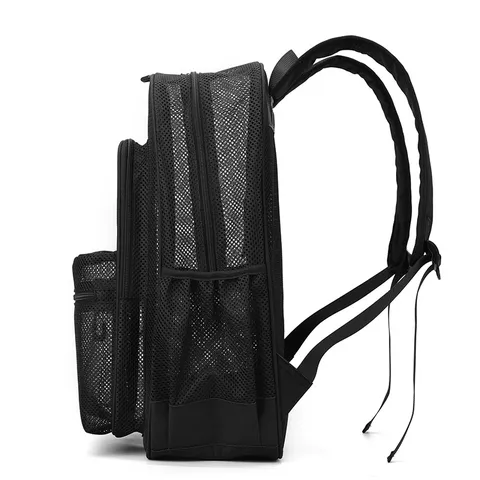 Lockerer Minimalistischer Großer Kapazität Ausgestanzter Netz Rucksack Atmungsaktiver Leichter Computer Schulbuchbeutel Für Unisex