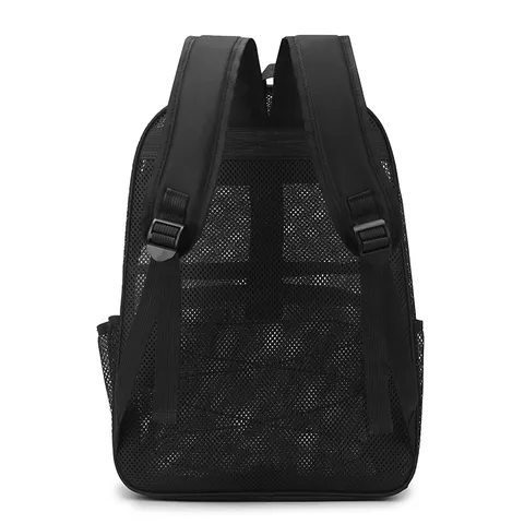 Große Kapazität Mesh Hohl Casual Rucksack Strandtasche Atmungsaktiv Sport Schnelltrocknend Fitness Rucksack Für Männer Frauen