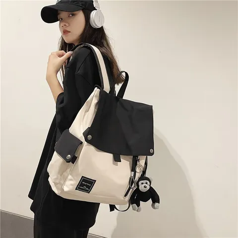 Casual Nylon Rucksack Für Herren Damen Schule Schultasche Wasserdichter Laptop Rucksack Minimalistischer Daypack