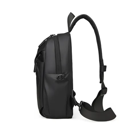 Mens Waterproof Chest Bag Casual Street Style Sling Bag Crossbody Bag Multifunctional Film Leather Daypack